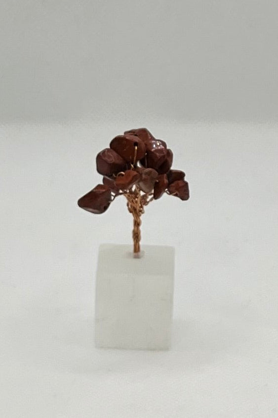 Red Jasper Crystal Tree on Selenite Base