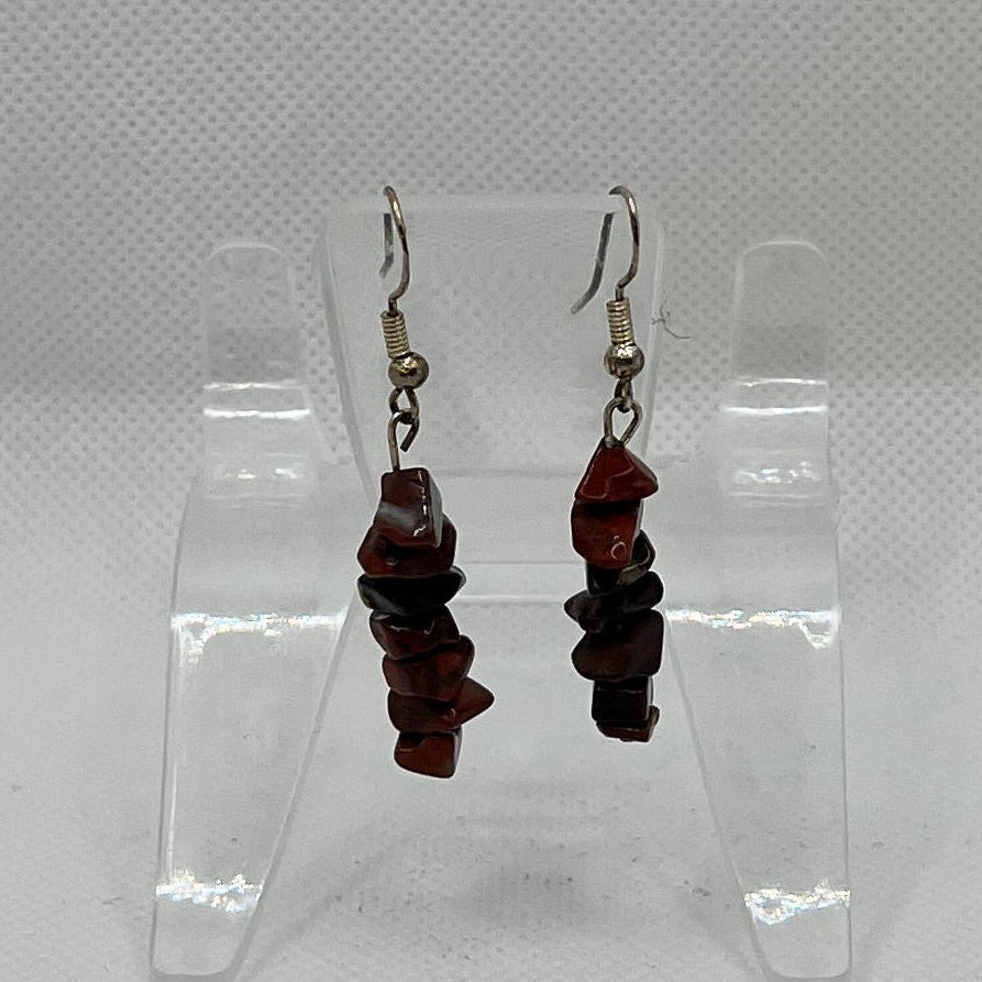 Red Jasper Chip Earrings