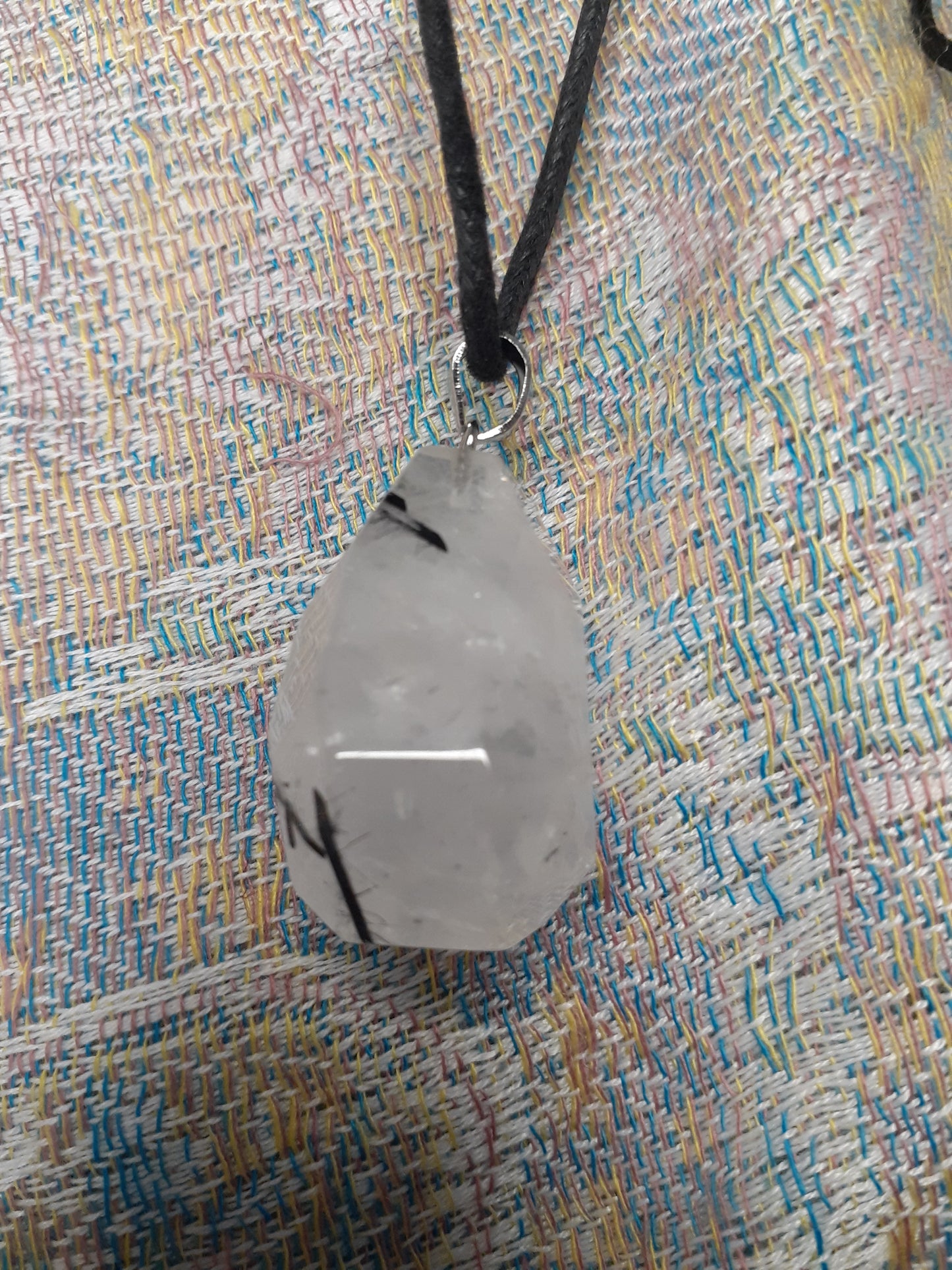 Tourmalated Quartz Pendant Necklace