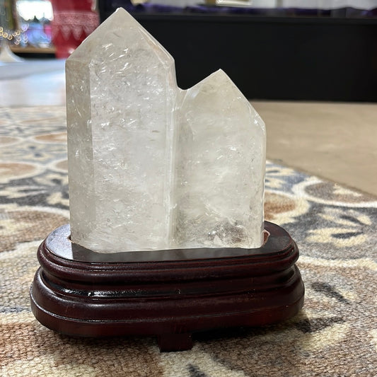 Clear Quartz Double Tower