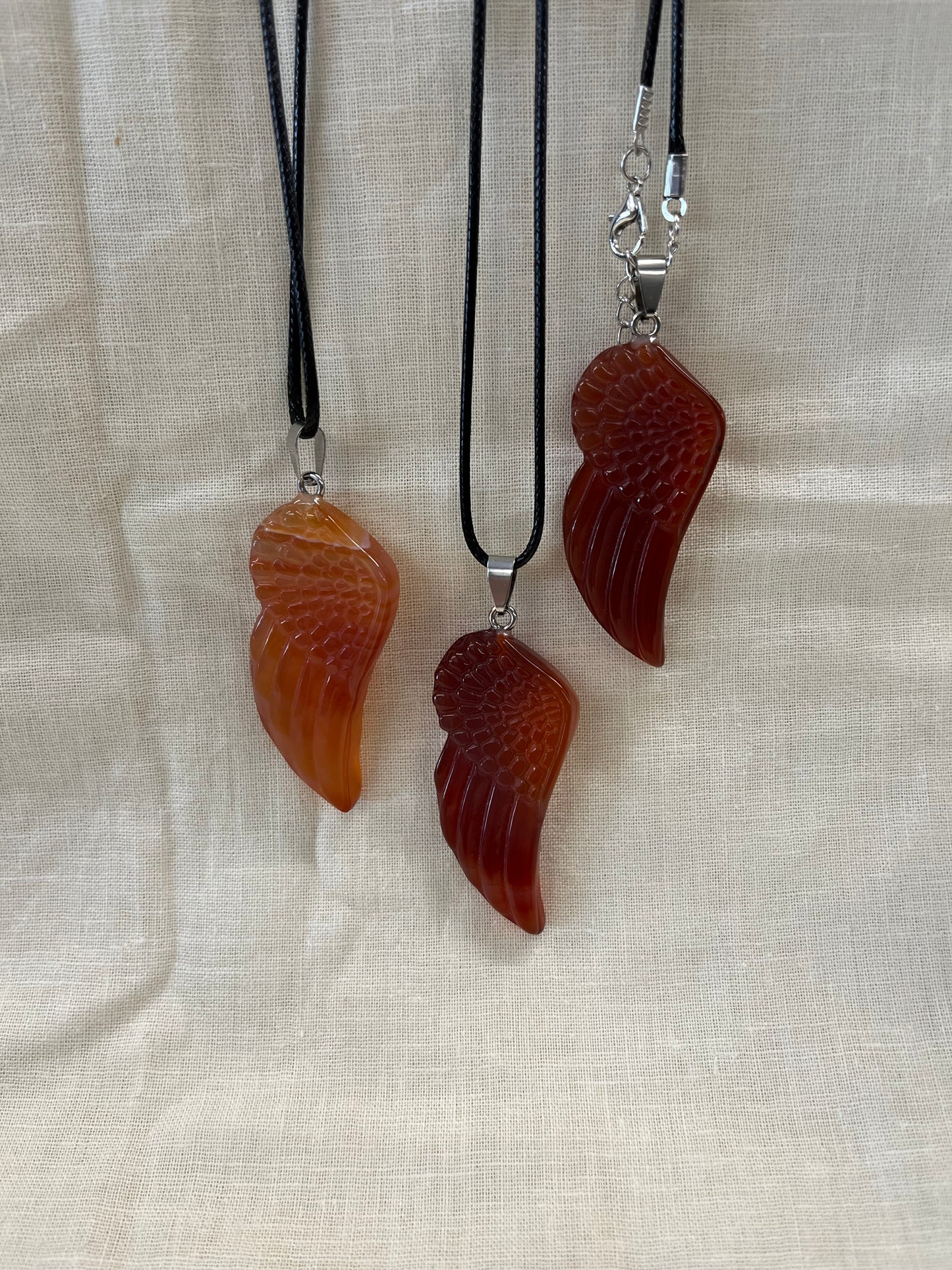 Carnelian Angel Wing Necklace